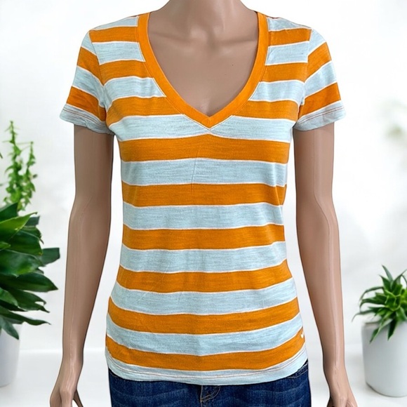 Nike The Athletic Dept. Orange & Gray Striped Tee - Picture 2 of 15